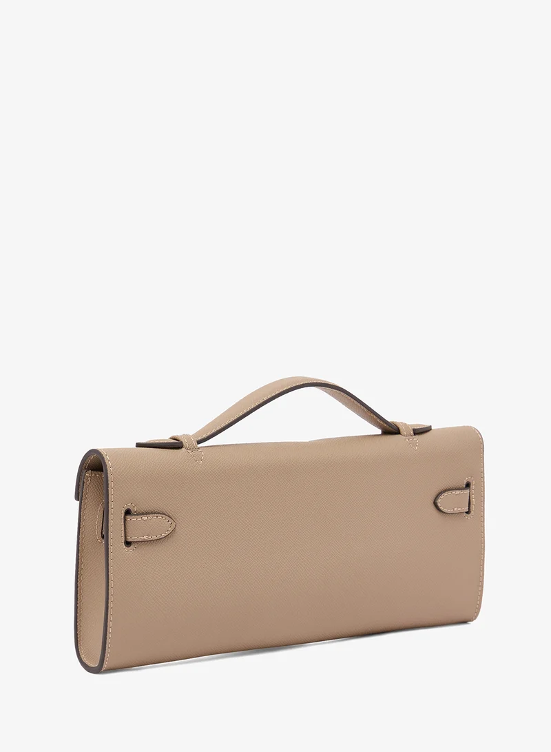 ايلا Structured East-To-West Satchel Bag With Silver Accent